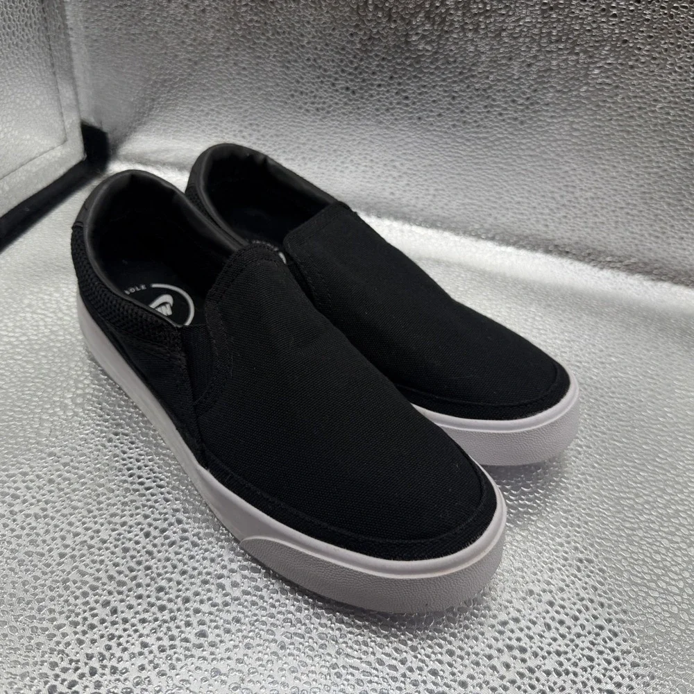 Size 6 Nike Court Legacy Slip On Womens Black Excellent Canvas CW6540-002